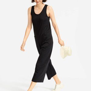 Everlane the Luxe Cotton Jumpsuit, Black, Medium